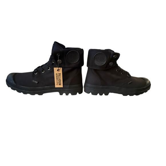 NWT & Box Palladium Men’s Baggy Black High Top Canvas Shoe Size 10 - Picture 7 of 10